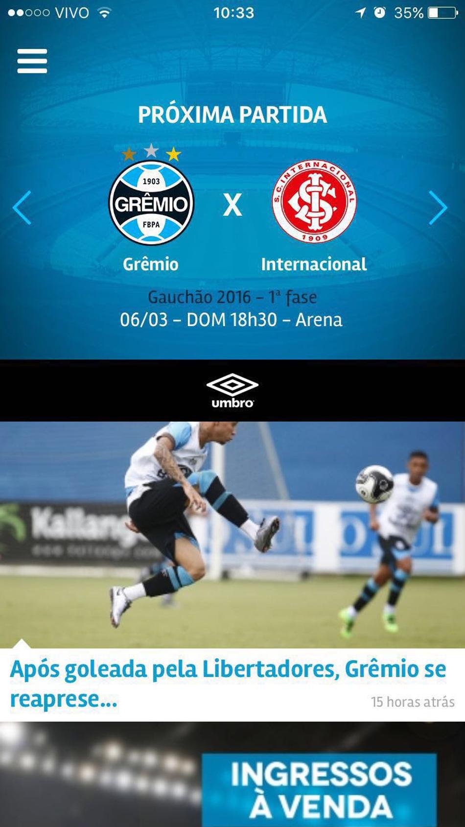 Grêmio lança novo aplicativo que permite associação do torcedor