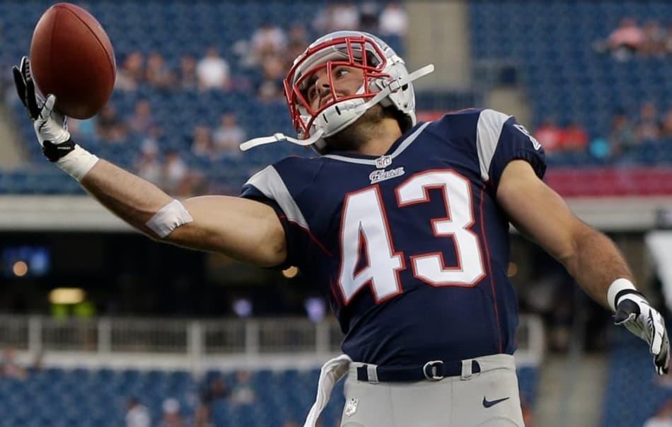 Nate Ebner atua como defensive back no New England Patriots (Foto: Divulgação/New England Patriots)