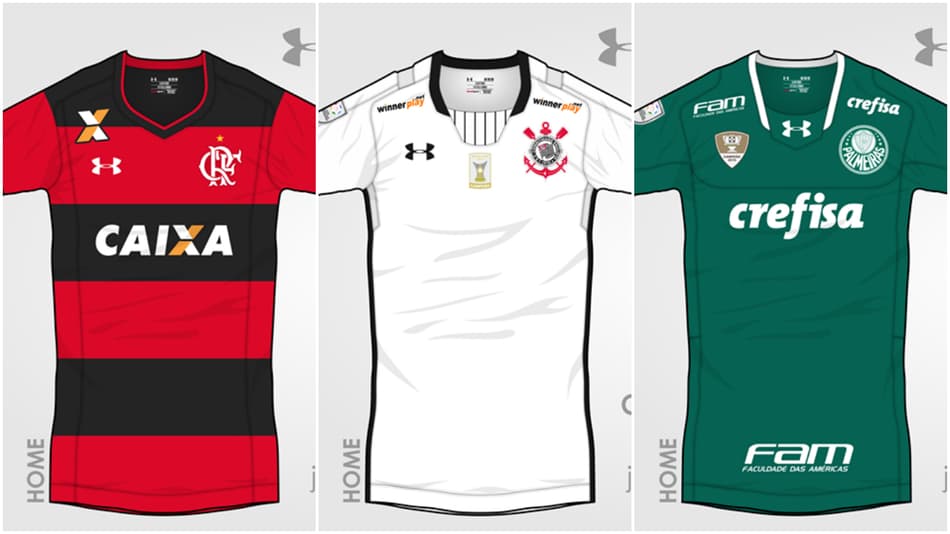 VOCÊ ARTISTA: Designer cria uniformes da Under Armour para os clubes do Brasileirão. Confira!