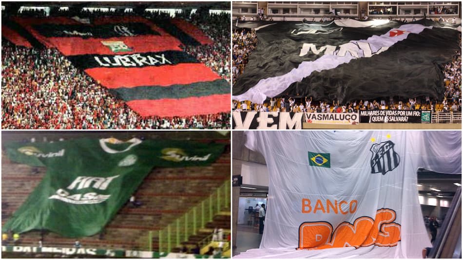 Febre antes dos mosaicos: Relembre bandeirões em forma de camisa!