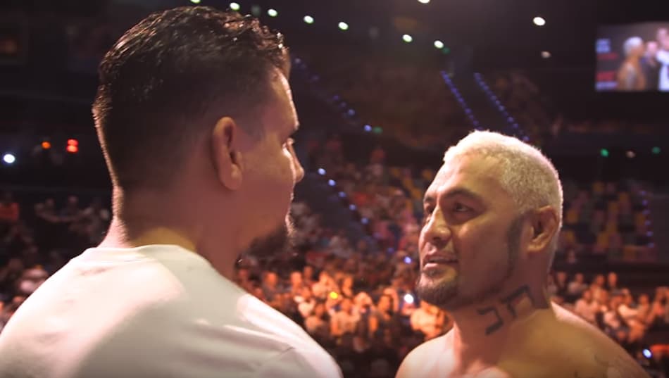 Veja a encarada entre Mark Hunt e Frank Mir antes do UFC Austrália
