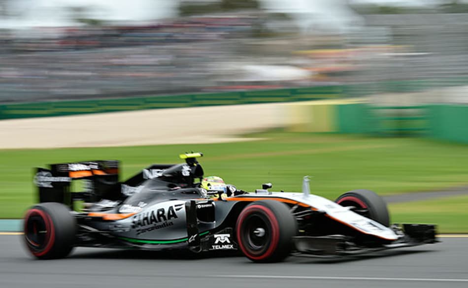 Perez comemora posição de largada entre os dez primeiros