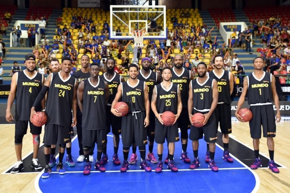 Time Mundo venceu a partida festiva do Jogo das Estrelas, e Shamell foi eleito o melhor da partida (Foto: Divulgação/LNB)