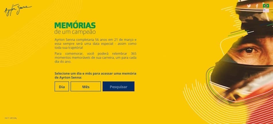 Aniversário de Senna é celebrado com site de conteúdo inédito para fãs