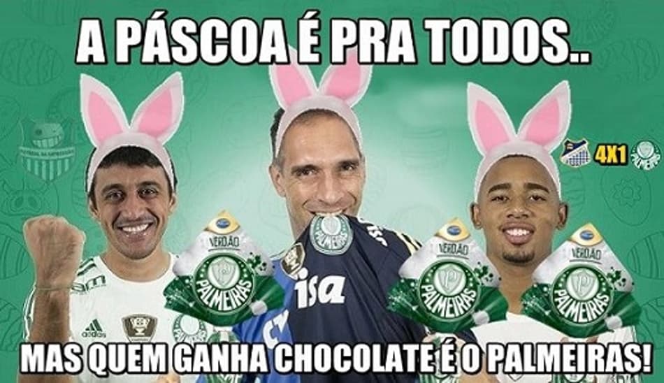 É chocolate! Palmeiras vira piada após sofrer goleada para o Água Santa