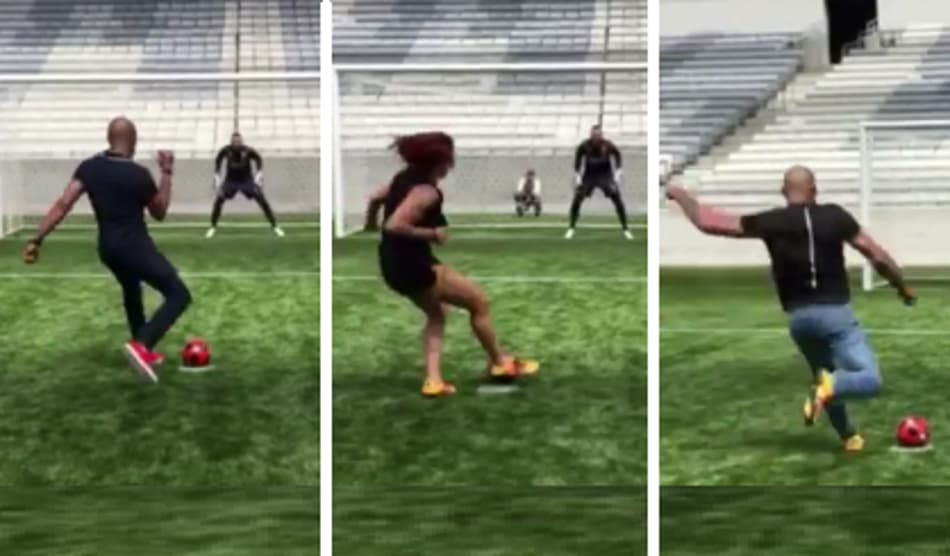 Spider, Cyborg e Jacaré disputam pênaltis na Arena da Baixada. Veja!