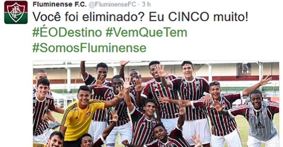 Vasco e Fluminense trocam provocações pelo Twitter após goleada tricolor na base