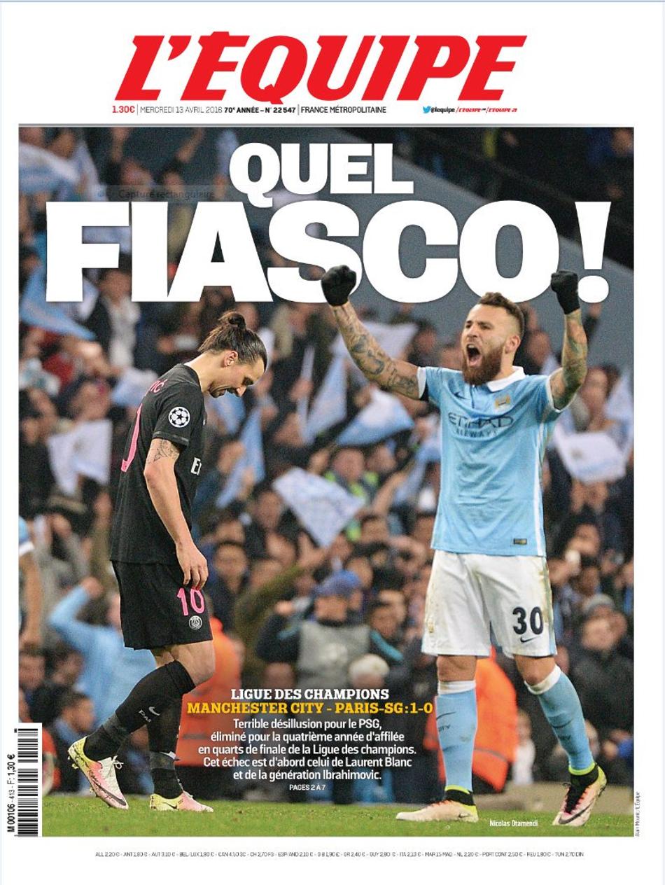 Jornal francês pega pesado com o PSG após eliminação: 'Que fiasco'