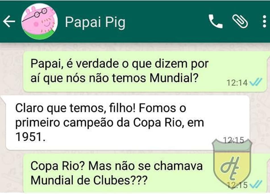 Whatsapp da Zoeira! Pai tenta explicar o Mundial do Palmeiras ao filho