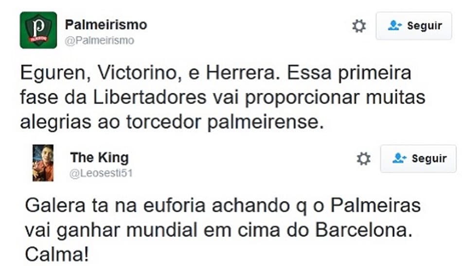 Humor: 24 tweets de palmeirenses que se iludiram e hoje nos fazem rir