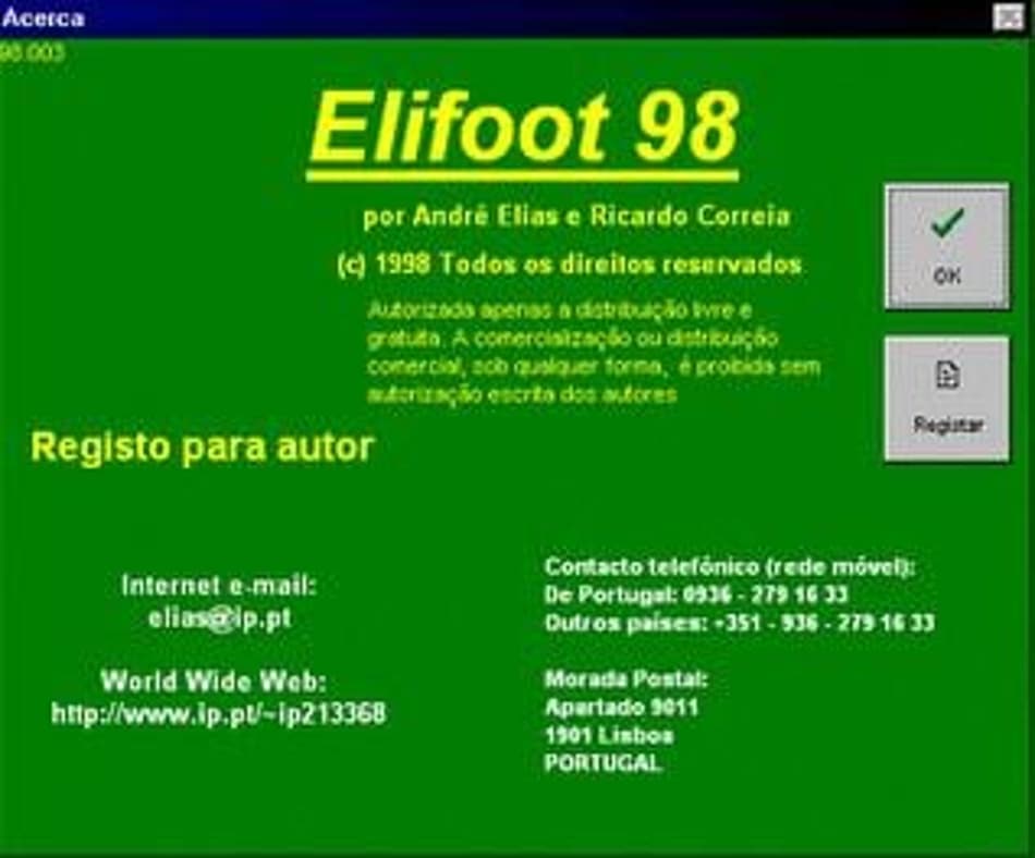 Viagem no tempo: Confira dez imagens que farão você relembrar como jogar Elifoot 98 era divertido