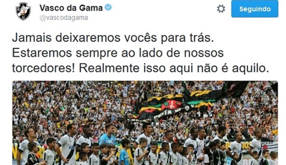 Vasco volta a provocar o Flamengo no dia seguinte à vitória no clássico