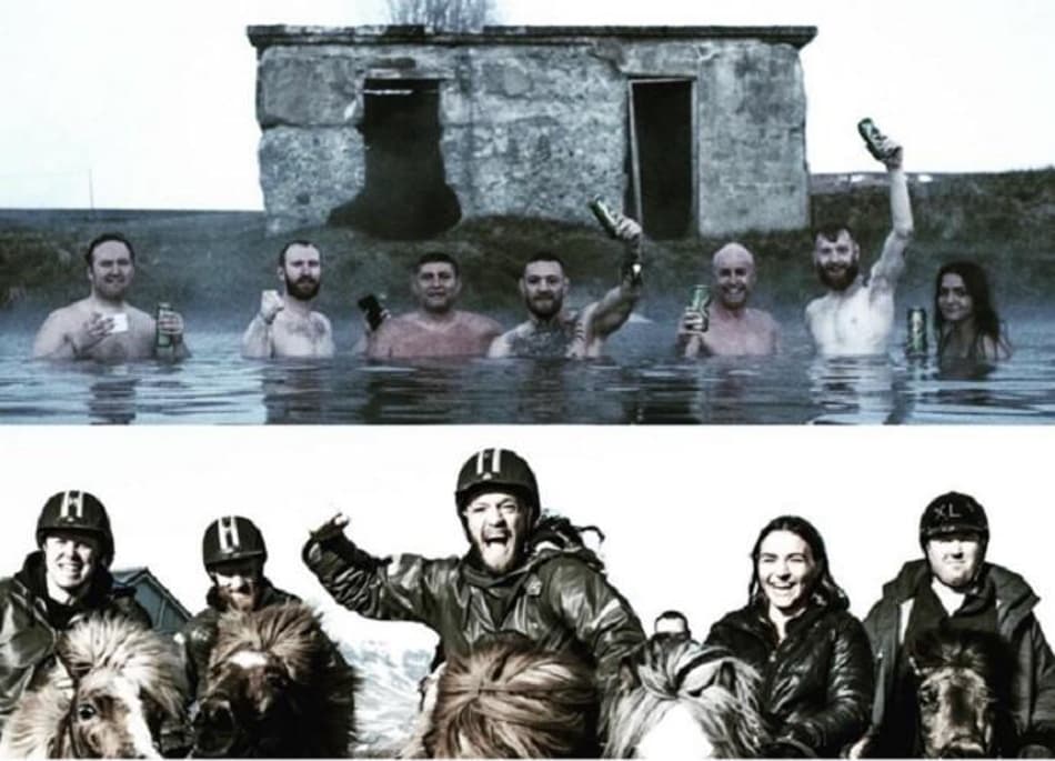 Após corte do UFC 200, McGregor se diverte com amigos na Islândia