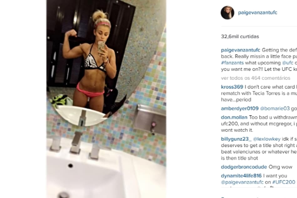 Paige VanZant posa de biquiní e diz: 'saudade de levar uns socos'