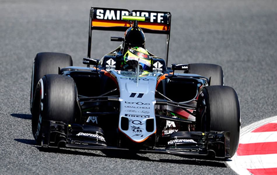 Perez se diz feliz por largar em nono na Espanha