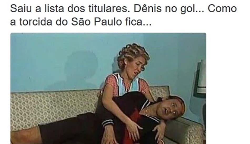 Humor: Mesmo classificado, Dênis foi alvo de piadas dos internautas durante jogo contra o Galo