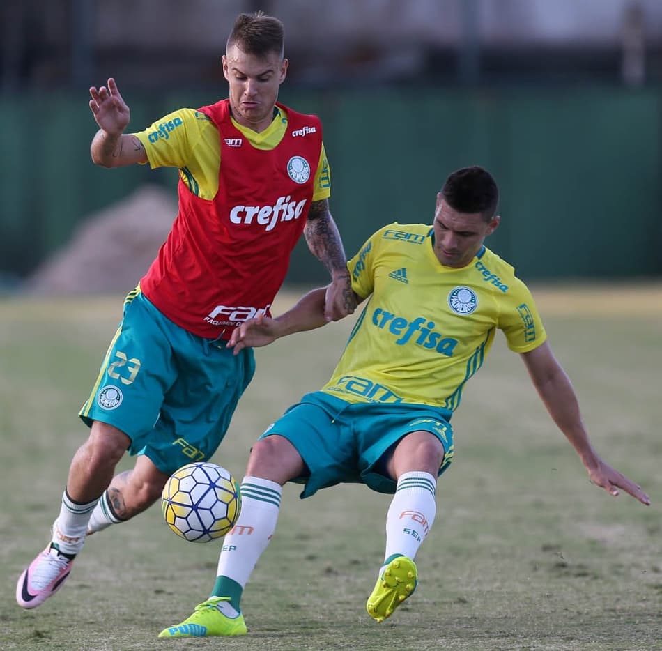 Moisés e Róger Guedes (FOTO: Cesar Greco/Palmeiras)