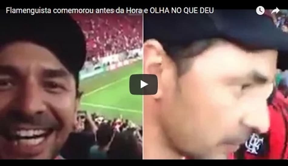 Humor: Torcedor flamenguista tenta 'prever' gol contra o São Paulo e se dá mal