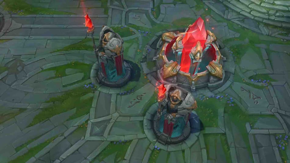 Nexus é base principal do jogo. Os dois times batalham para destrui-lo