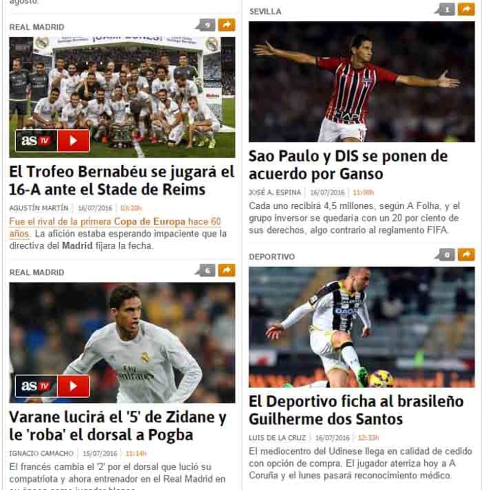 Jornais espanhóis destacam 'talento' de Ganso e pedido de Sampaoli