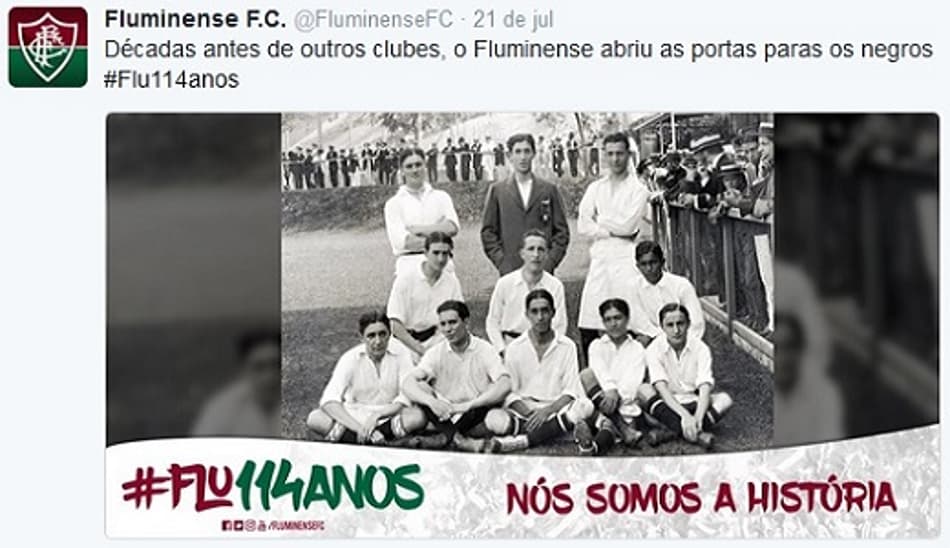 Fluminense faz post comemorando 114 anos e Vasco responde com cutucada