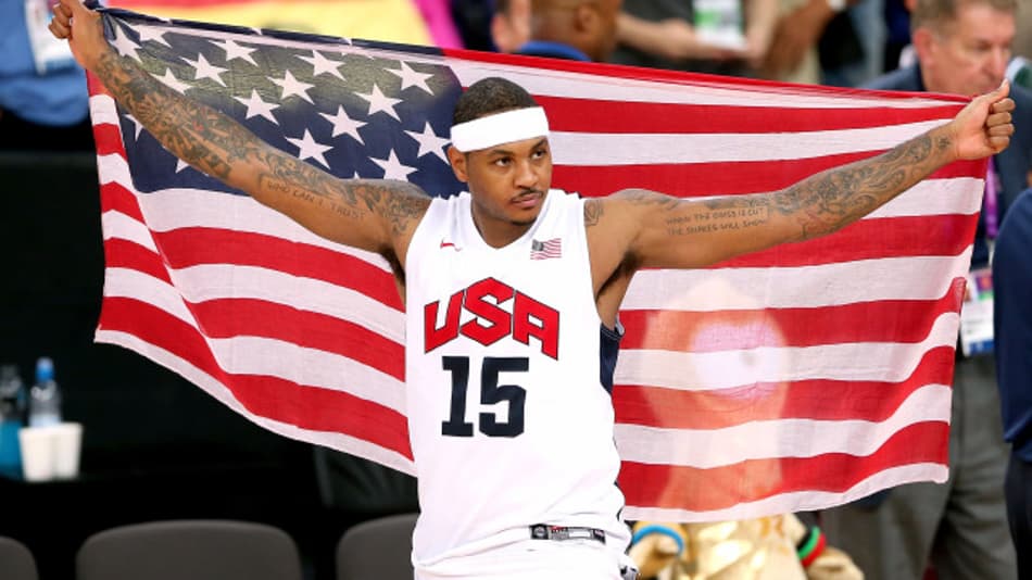 “Estamos totalmente focados e é tudo pelo ouro”, avisa Carmelo Anthony
