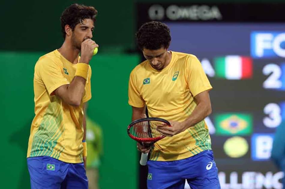 Thomaz Bellucci e Andre Sá (Foto:Cristiano Andujar/AGIF)