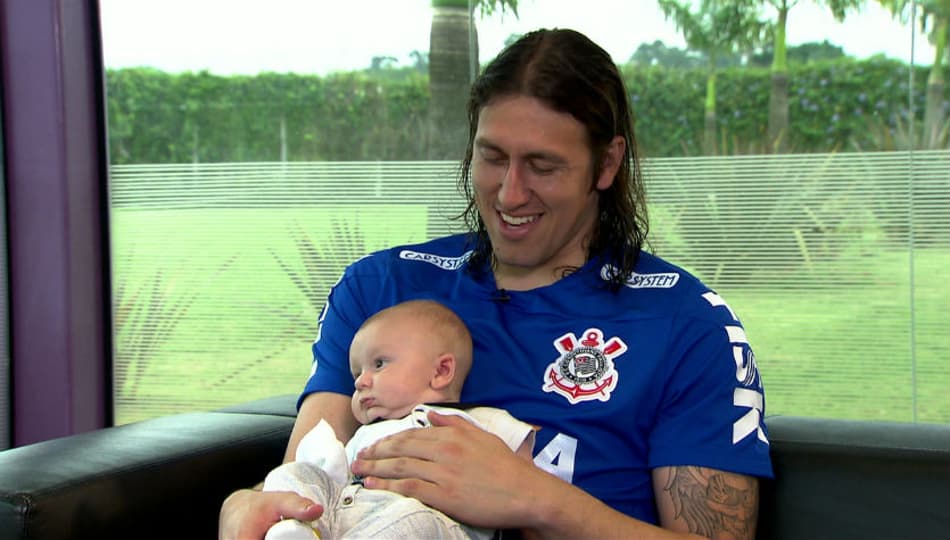Cássio e o filho Felipe