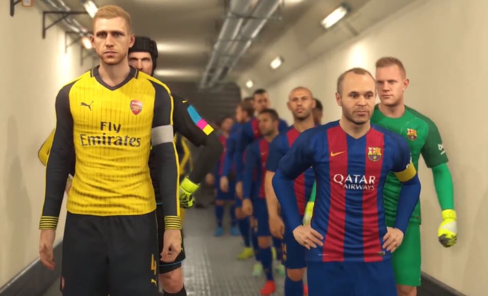 Press Start: Assista a uma partida entre Barça e Arsenal no PES 2017