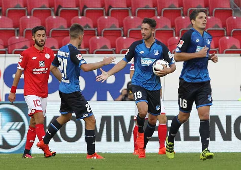 Hoffenheim leva 4 a 1 na etapa inicial e busca empate diante do Mainz