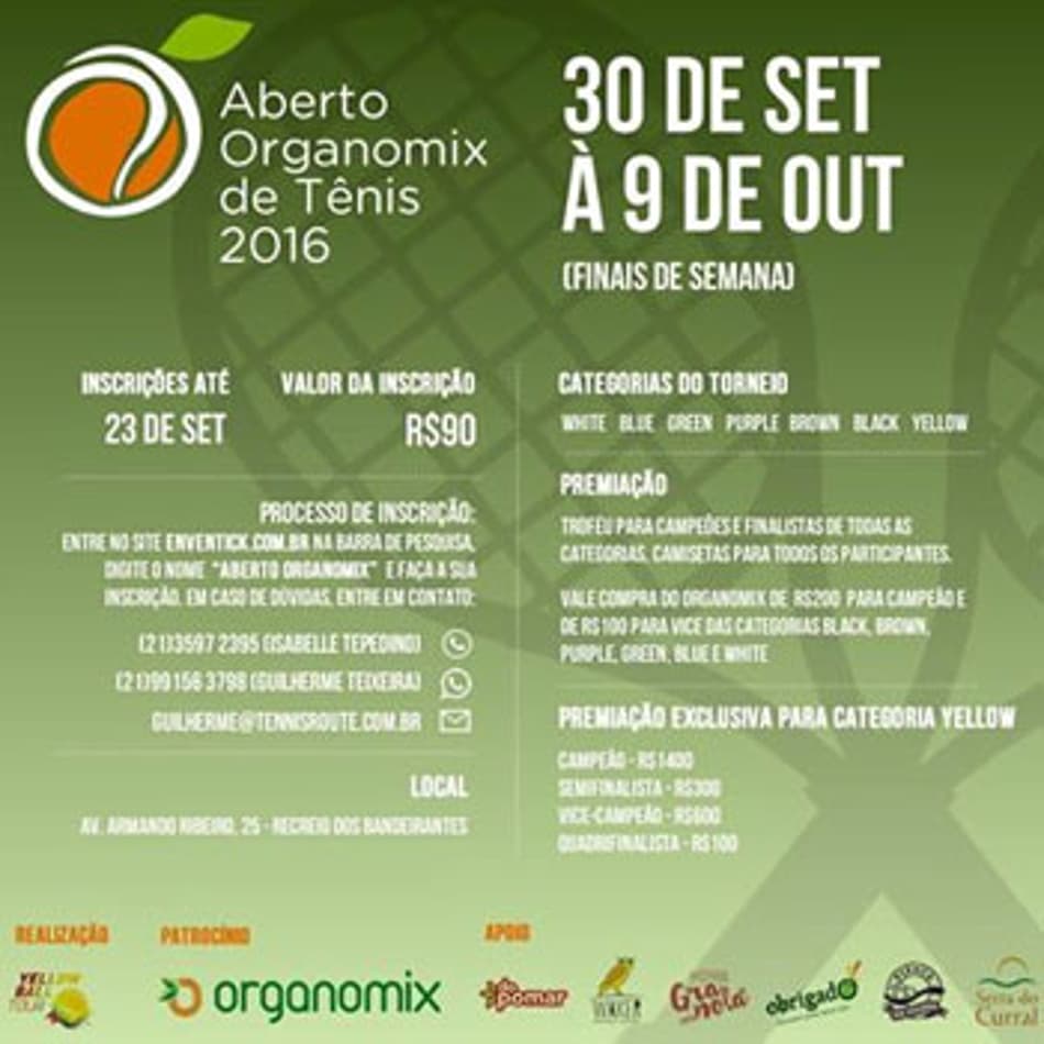 Torneio no Rio de Janeiro distribui R$ 3 mil em premiação e tem categorias amadoras