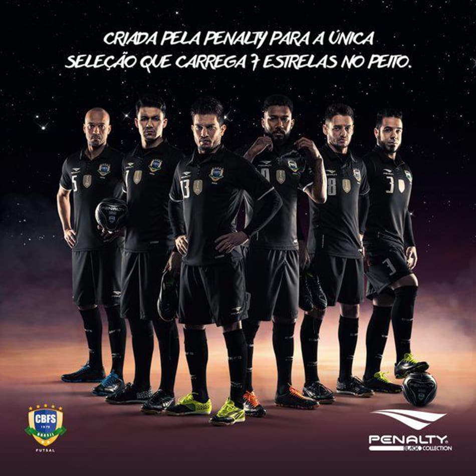 Seleção Brasileira de futsal ganha camisa na cor preta
