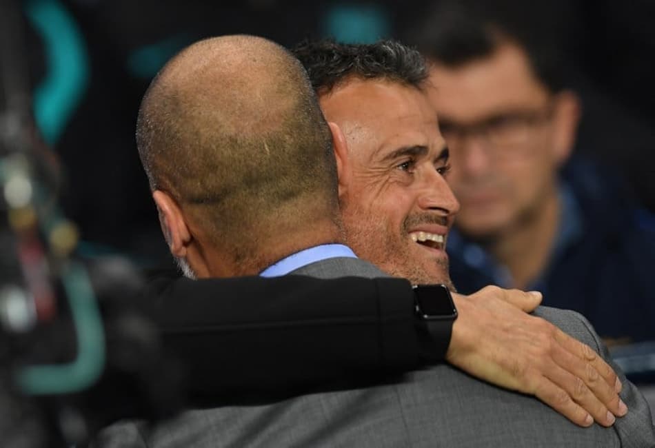 Pep Guardiola e Luis Enrique - Manchester City x Barcelona
