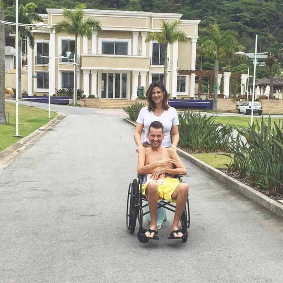 Marquinhos Malaquias em foto no último dia 13. Empresário mostra o dia a dia da luta contra polimiosite nas redes sociais