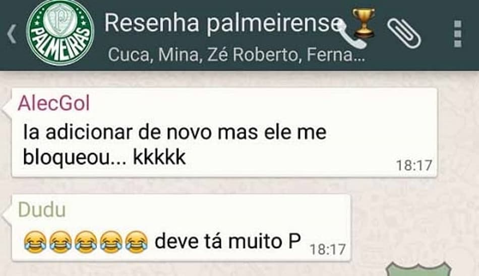 Humor: WhatsApp da Zoeira: a resenha dos jogadores do Palmeiras após o título