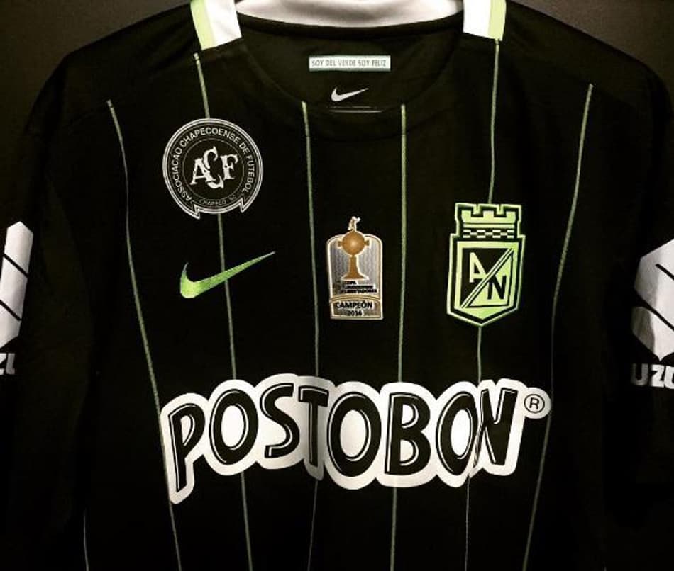 Atlético Nacional usará escudo da Chapecoense em sua camisa