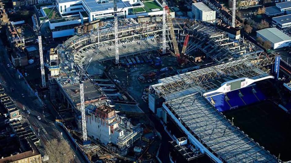 Tottenham divulga imagens das obras de seu novo estádio