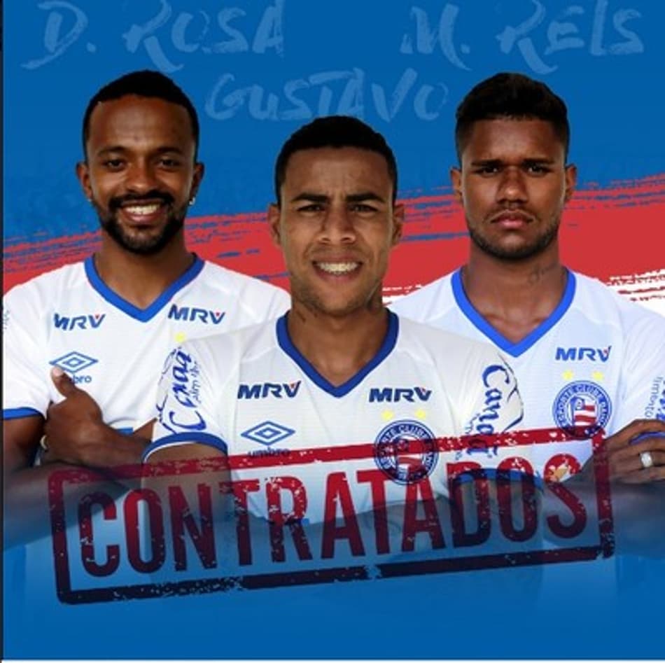 Bahia anuncia contratações de Gustagol, Matheus Reis e Diego Rosa