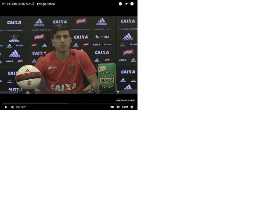 Thiago Ennes foi emprestado pelo Flamengo (Reprodução)