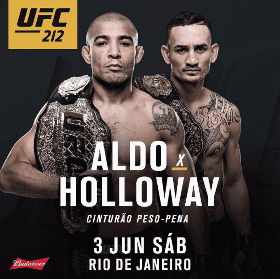 José Aldo encara Max Holloway no dia 3 de junho, no Rio de Janeiro
