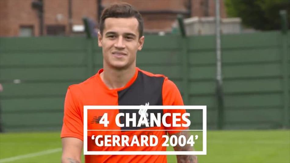 Coutinho tenta repetir golaço de Gerrard na Champions League