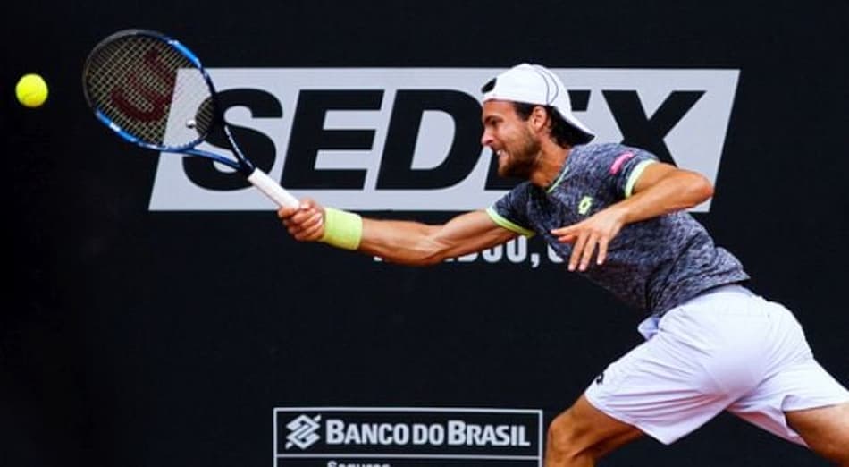 João Sousa, de Portugal, no Brasil Open