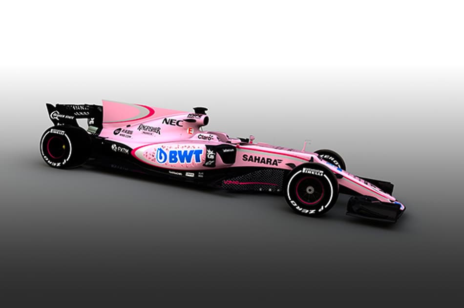 Force India apresenta "inusitada" pintura rosa para 2017