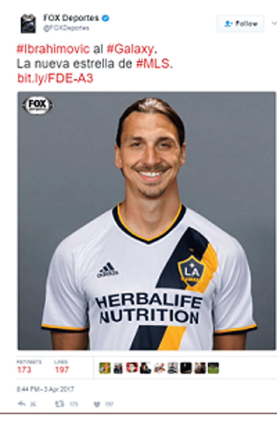 Imprensa crava a transferência de Ibrahimovic ao LA Galaxy