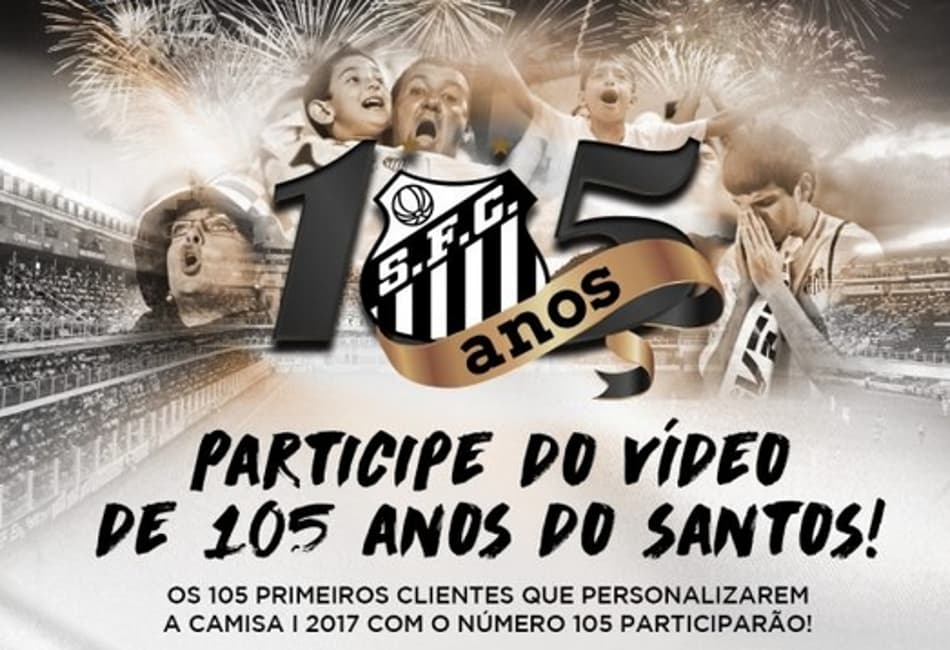 No 105º aniversário do Peixe, Santos Store convida torcedor à homenagem