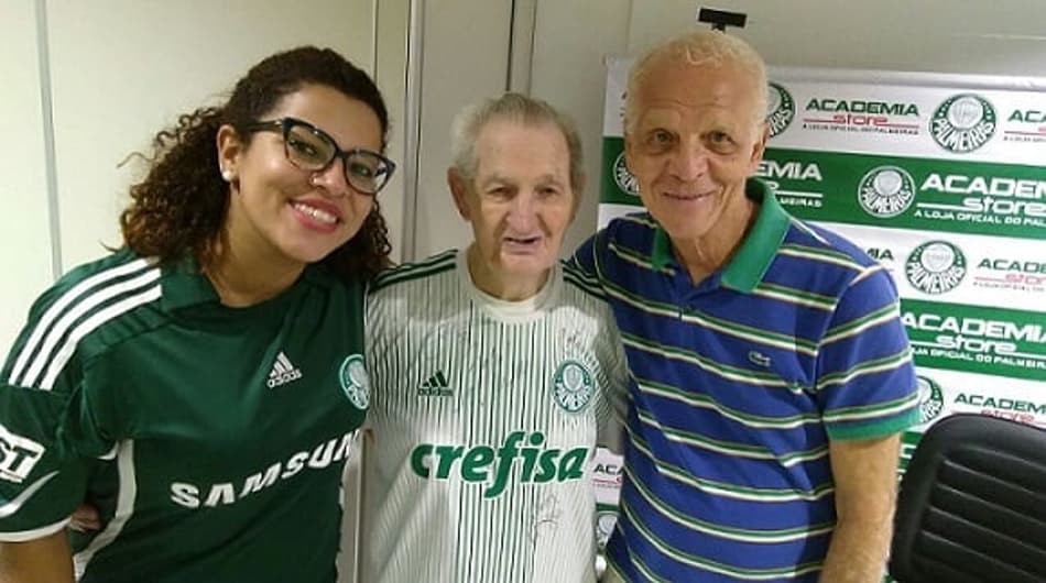 Em evento, Ademir da Guia emociona palmeirenses e fã de 90 anos