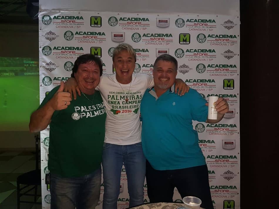 Paulo Nunes faz a festa com torcida em evento e crê em Verdão na final