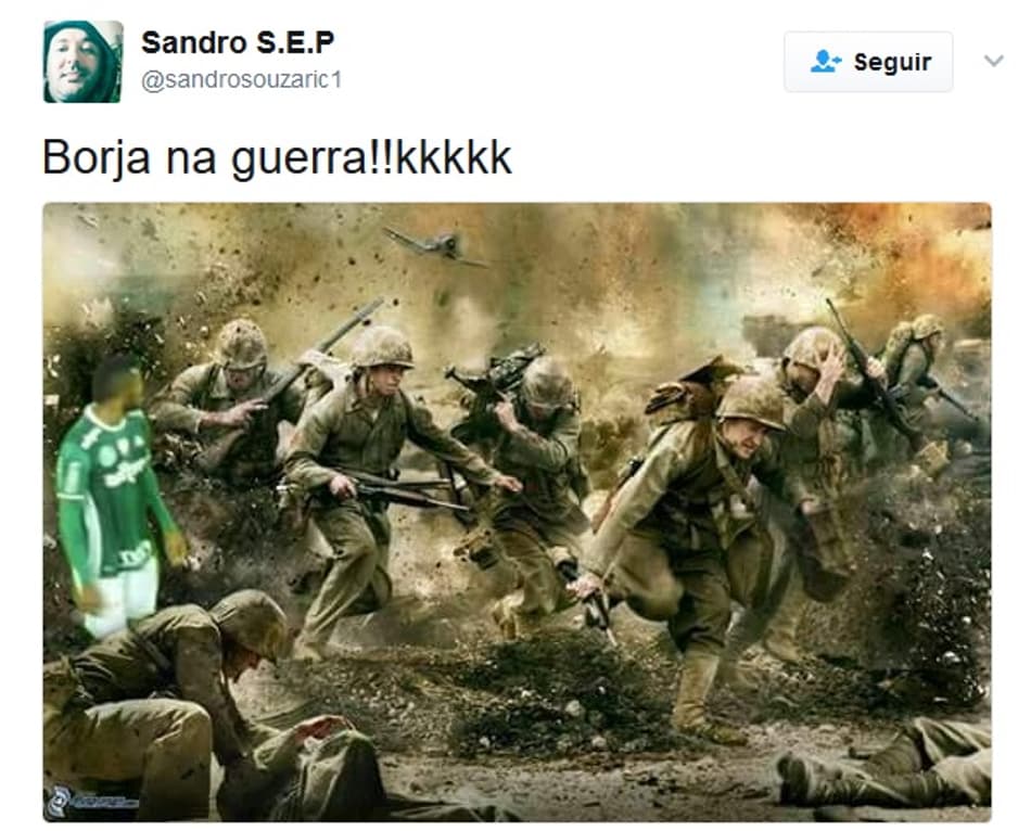 Borja não ajuda na briga e vira piada na web