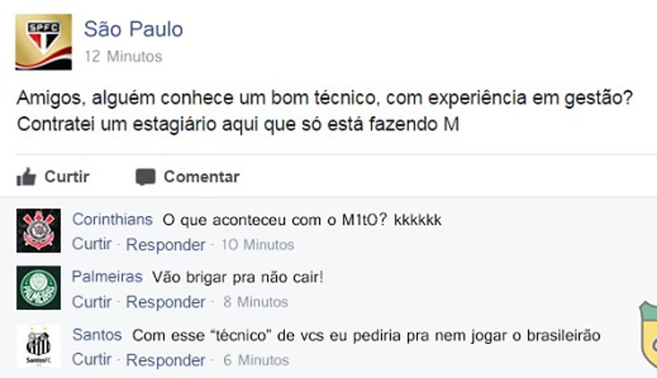 Facebullying do Brasileirão: a resenha dos clubes após a 1ª rodada