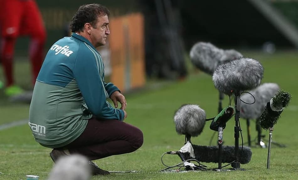 Cuca durante a vitória sobre o Inter (Foto: Cesar Greco/Palmeiras)
